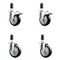 Service Caster 4 Inch 316SS Black Poly Swivel 1-1/4 Inch Expanding Stem Caster Lock Brake, 2PK SS316TTLEX20S414-PPUB-BLK-2-S-2-114 - alternate 1